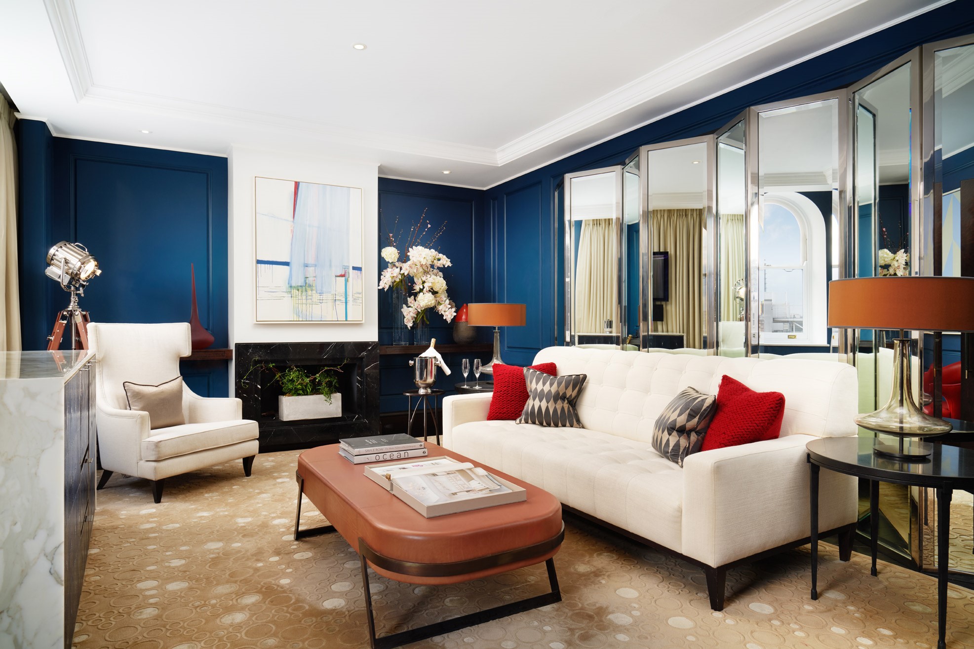Actor's Penthouse living room at Corinthia London luxury hotel near Trafalgar Square