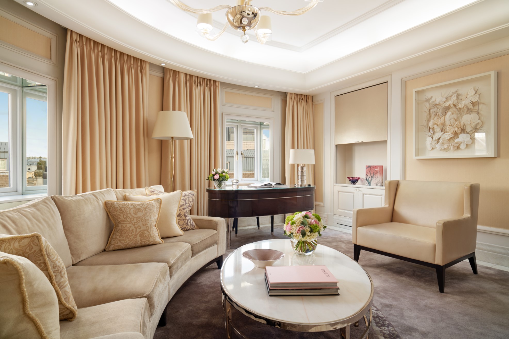 Hamilton Penthouse living room at Corinthia London luxury hotel near Westminster