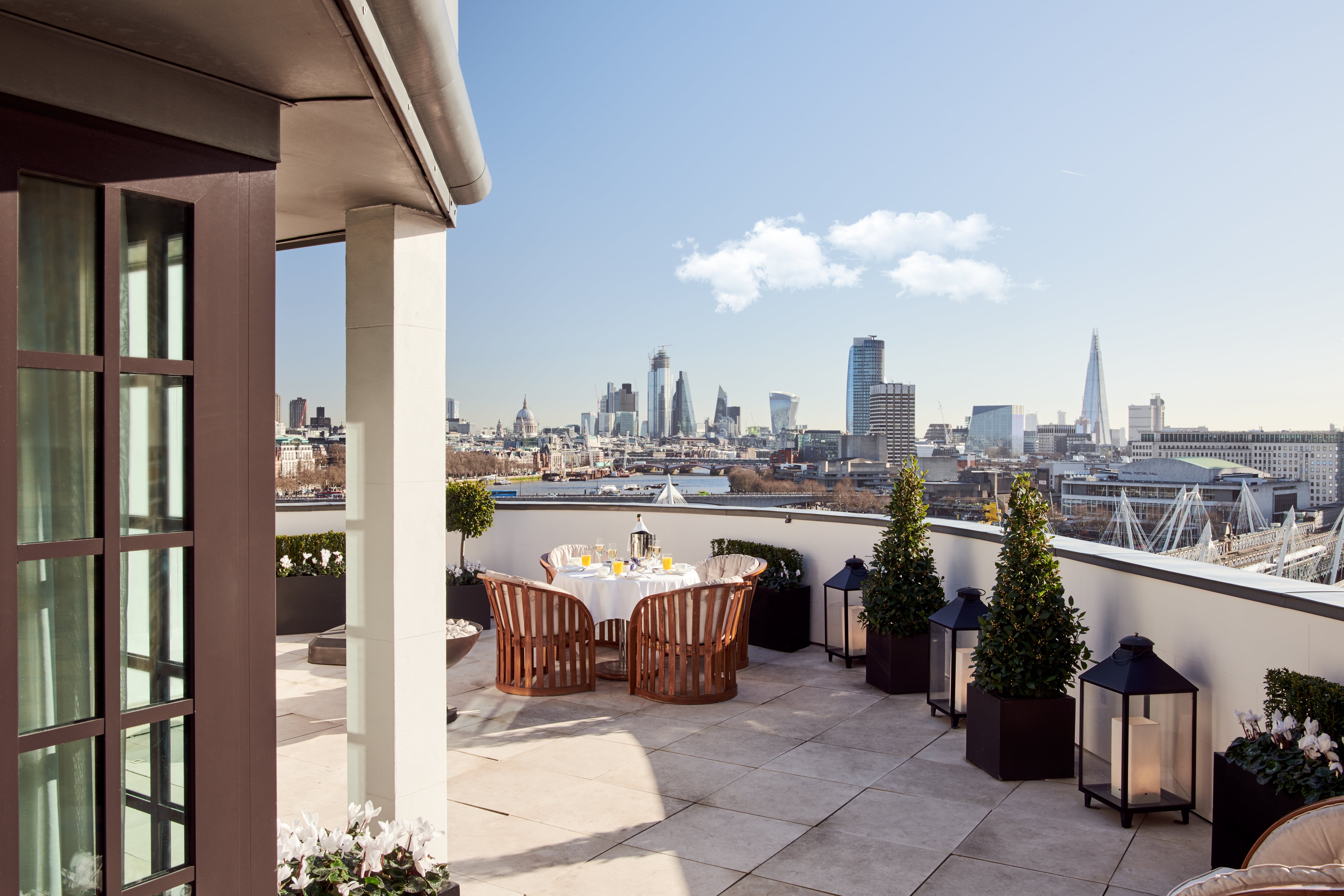 Royal Penthouse terrace with views of London 