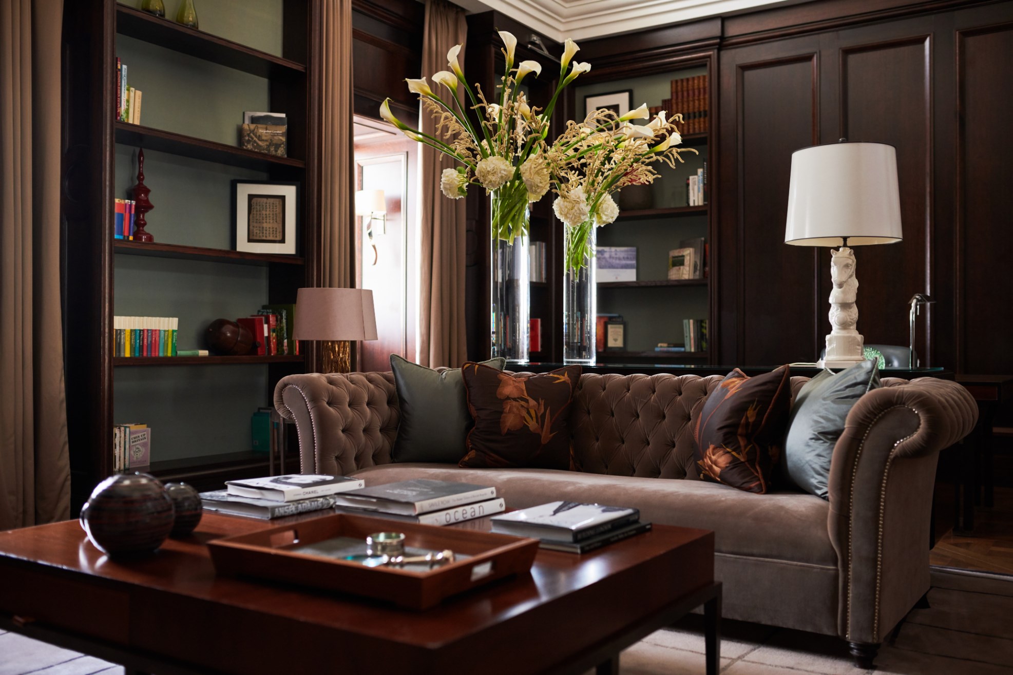 Writer's Penthouse living room sofa