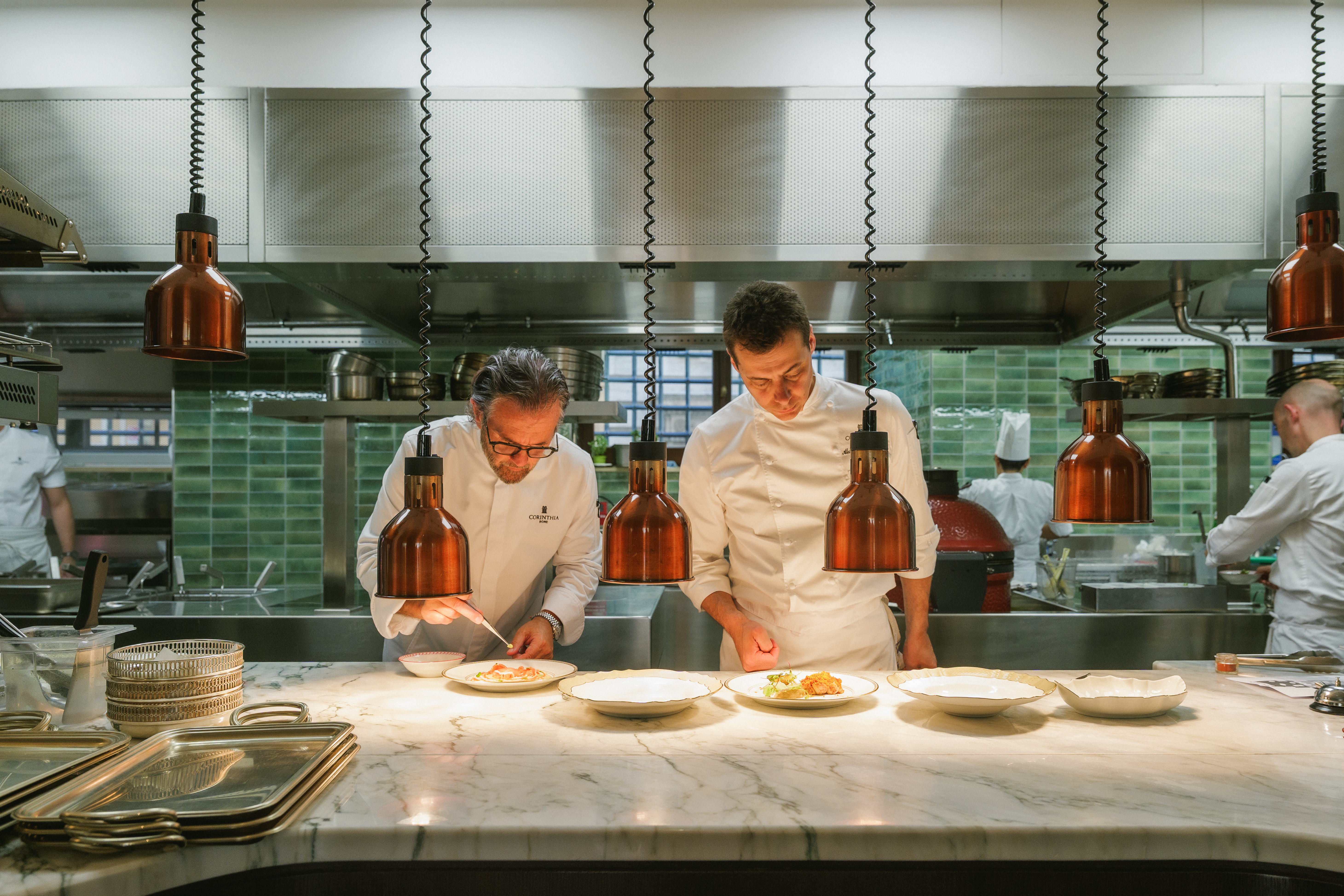 Chef Carlo Cracco & Alessandro Buffolino in Viride Kitchen