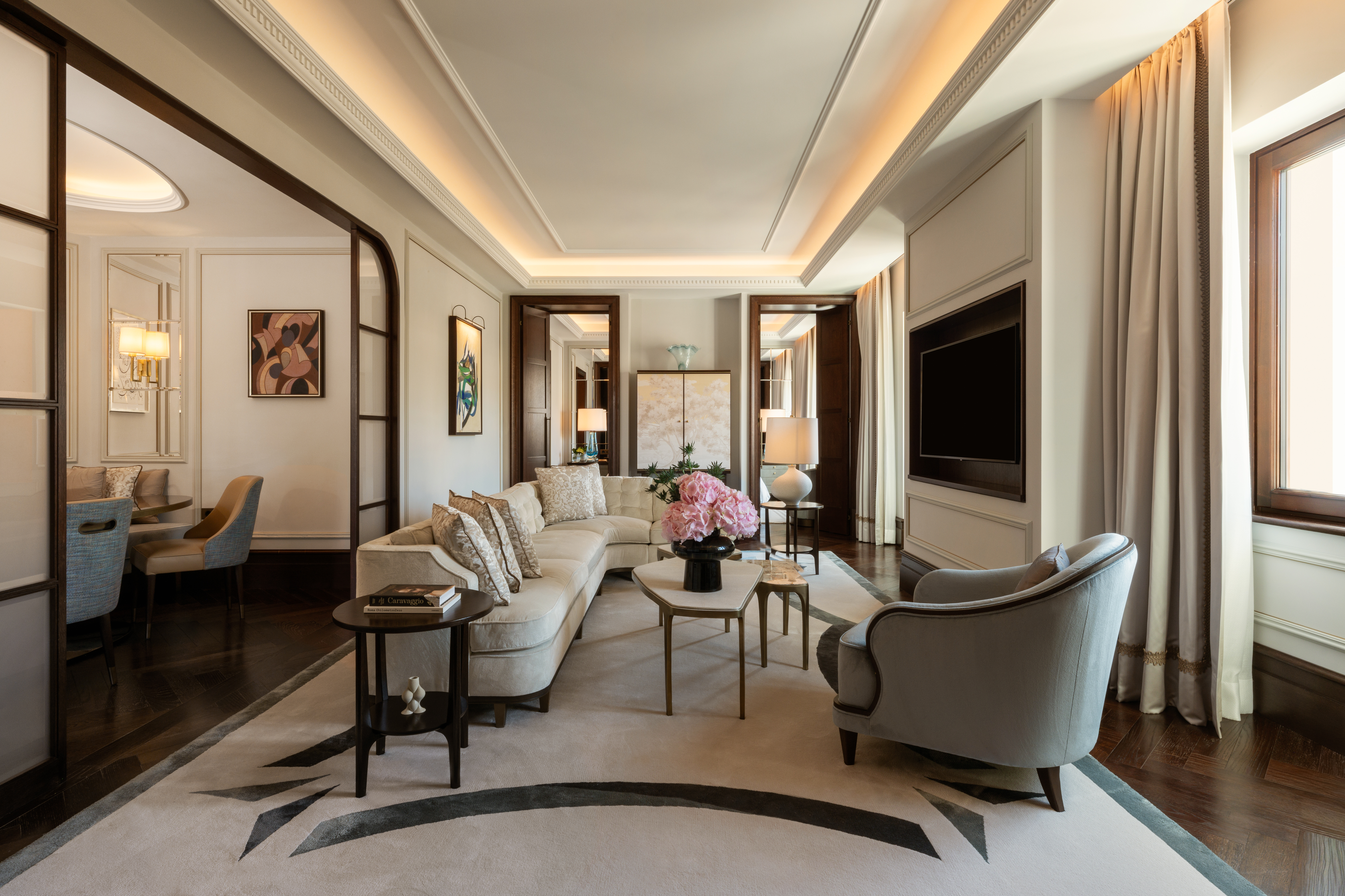 Arte Suite Corinthia Rome Living Room Wide