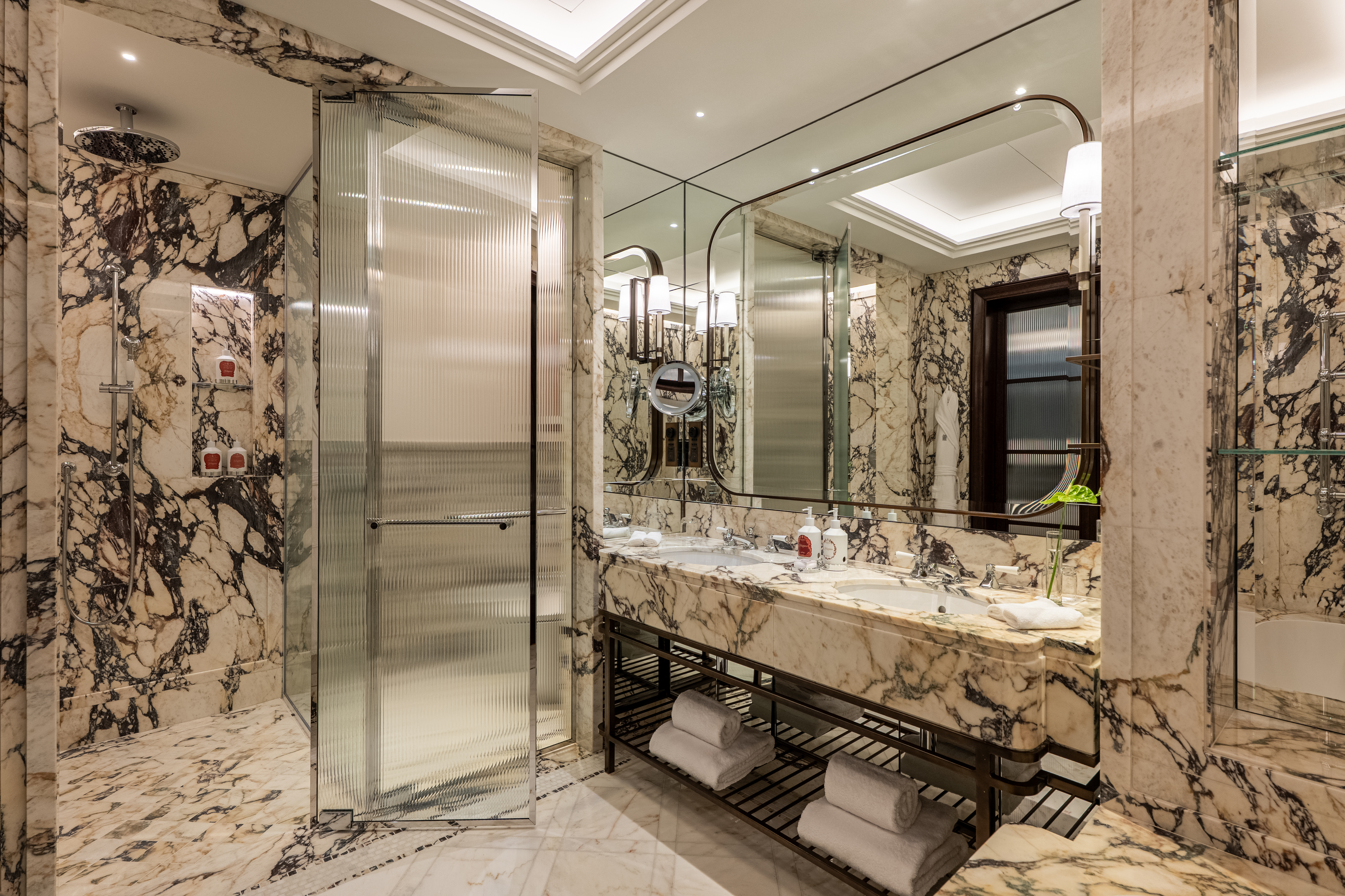 Campo Marzio Suite Bathroom Shower Corinthia Rome