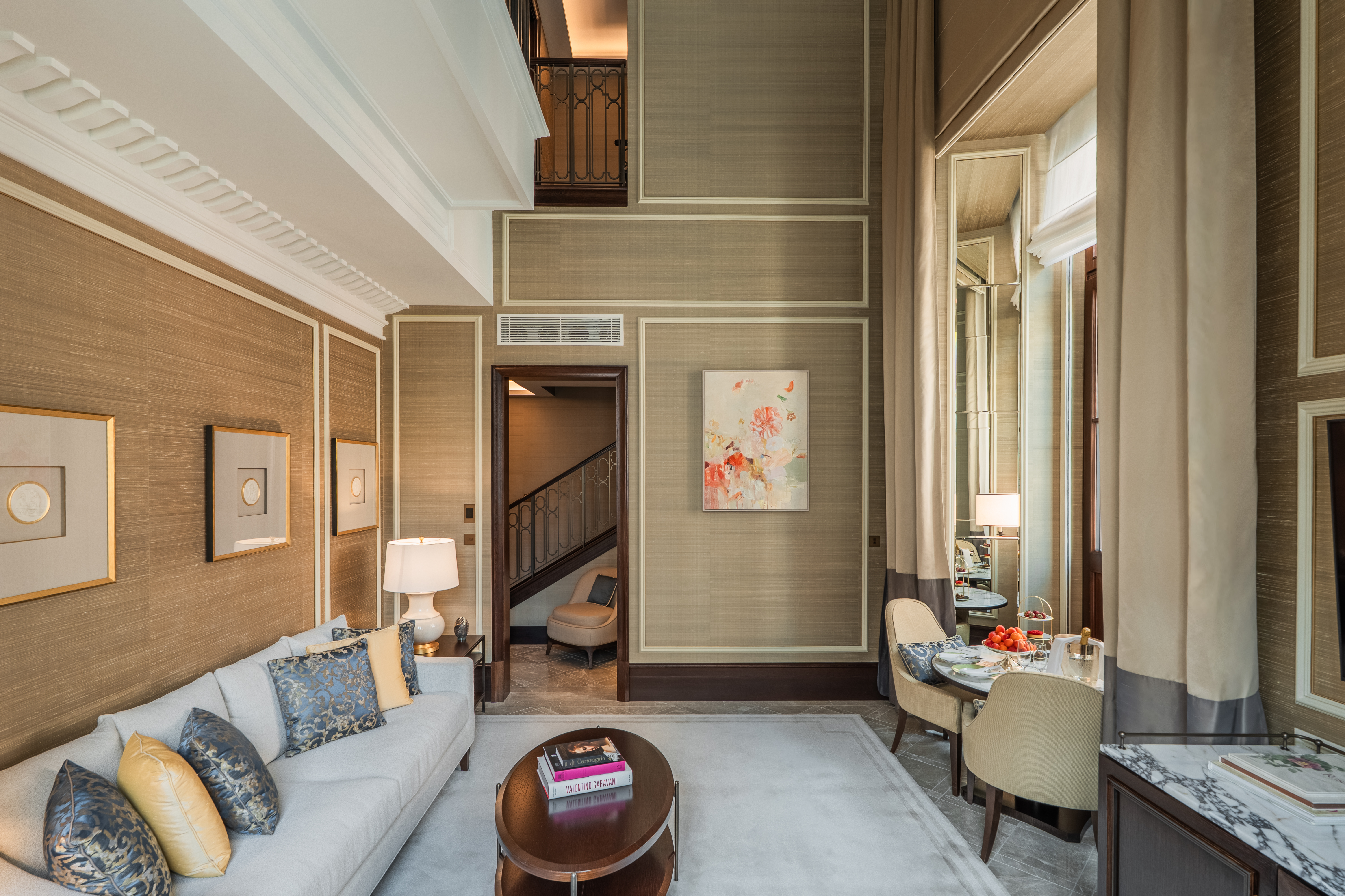 Campo Marzio Suite Living Room Stairs Corinthia Rome