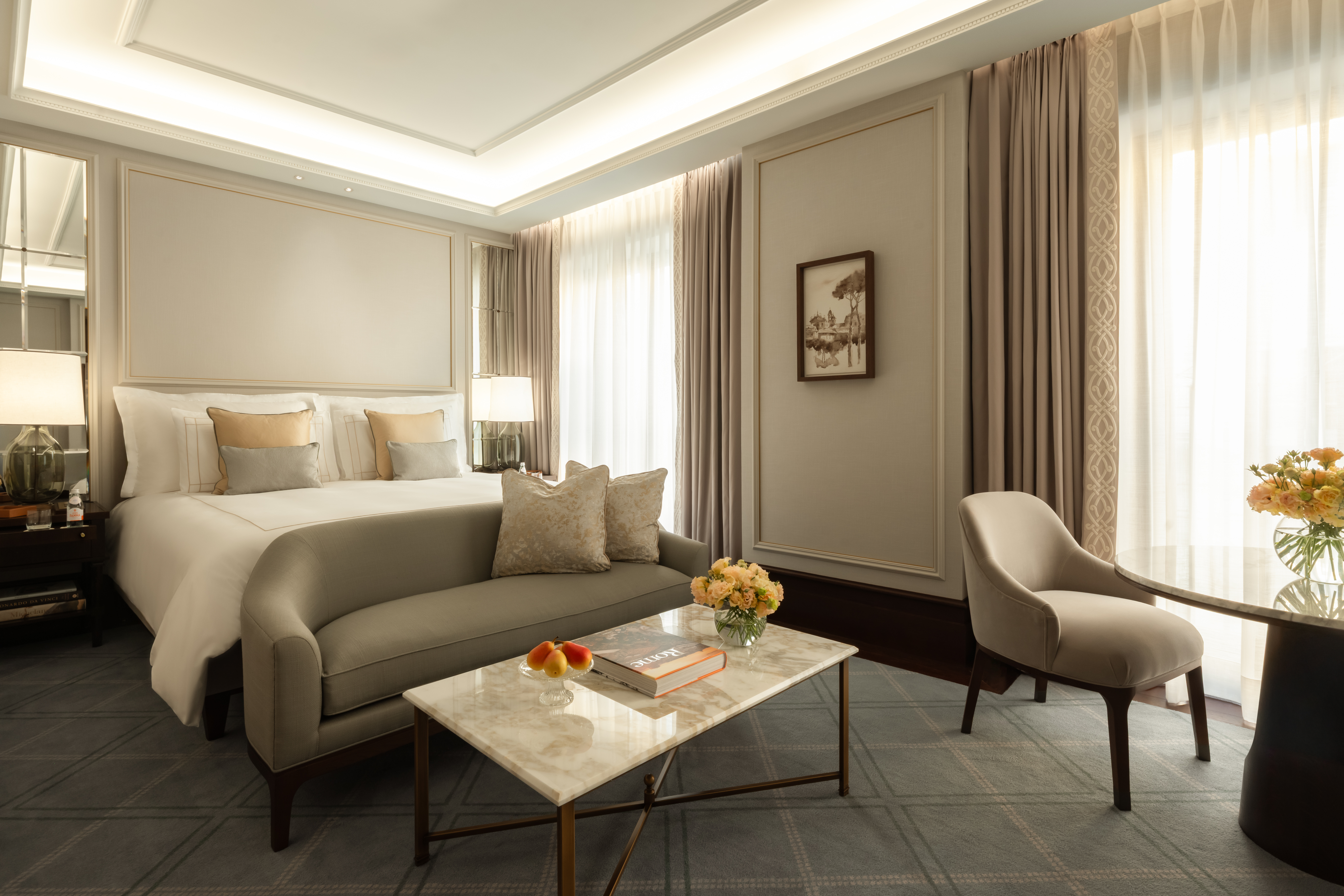 Deluxe Room Bedroom Wide Corinthia Rome