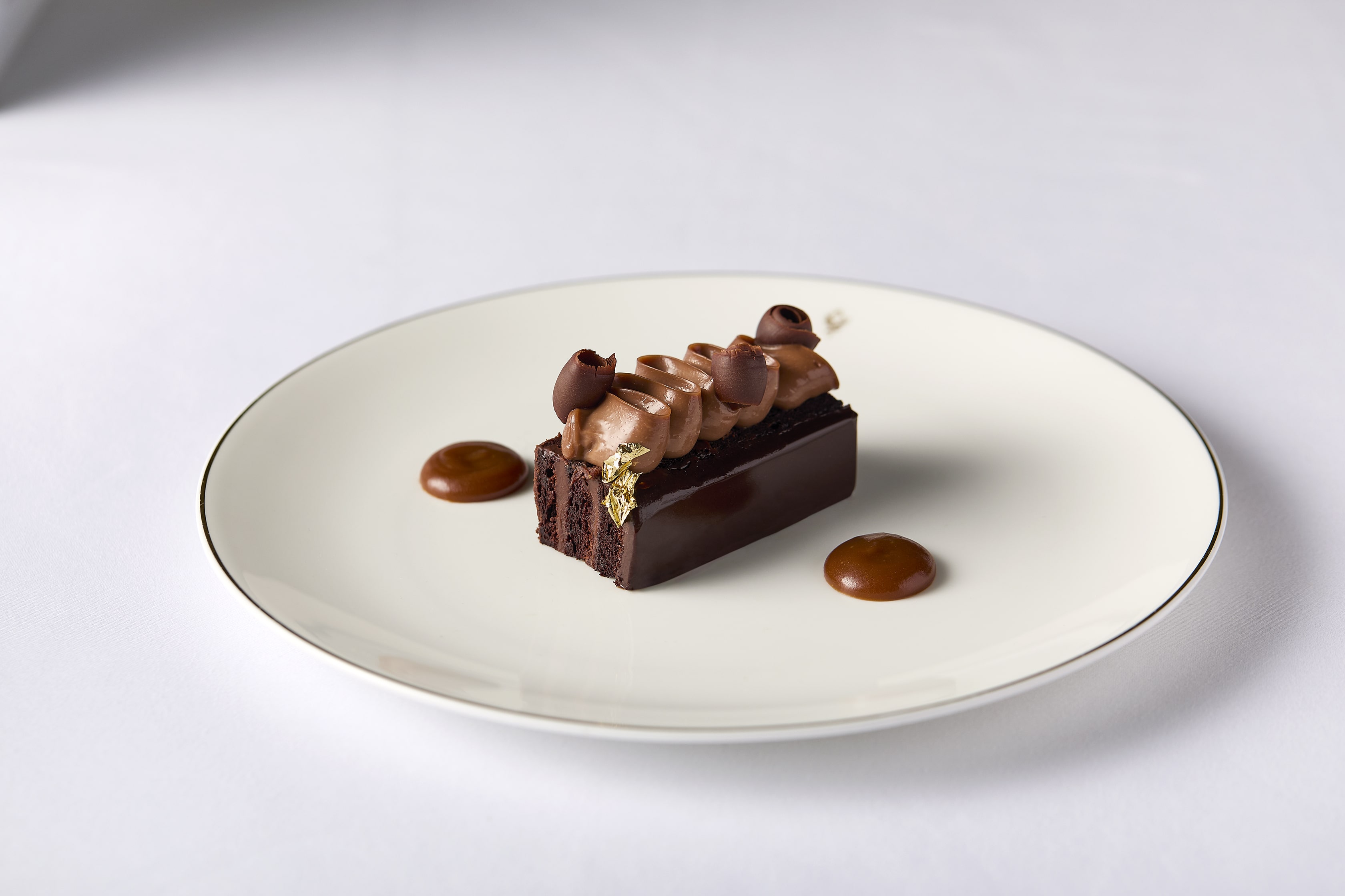 Elegant plated catering at Corinthia London luxury hotel in Westminster, central London.