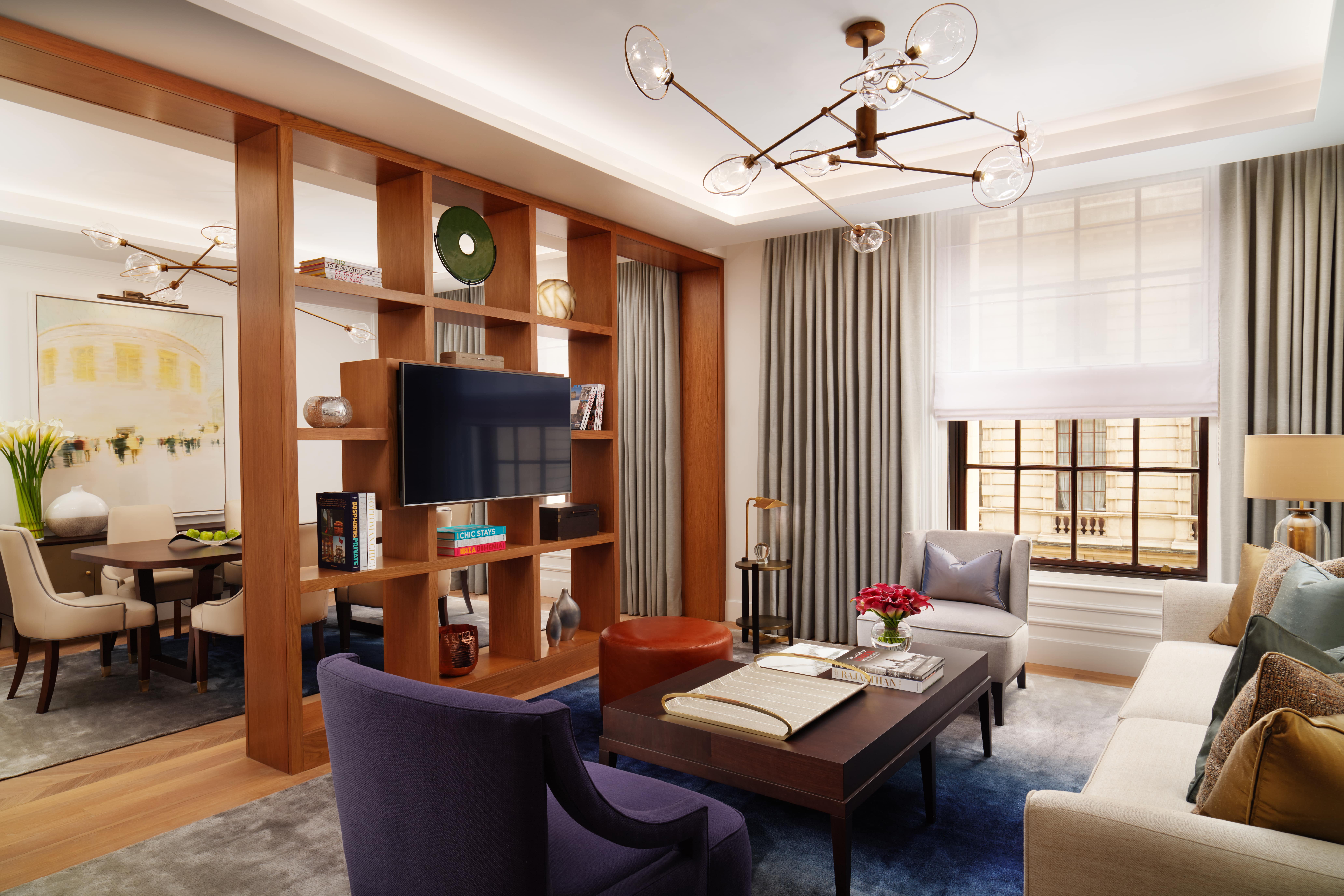 Elegant London Suite at Corinthia London luxury hotel, ideal for business travel and leisure stays near the River Thames, central London.