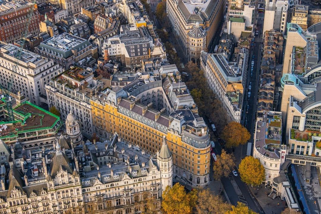 Aerial view of Corinthia London