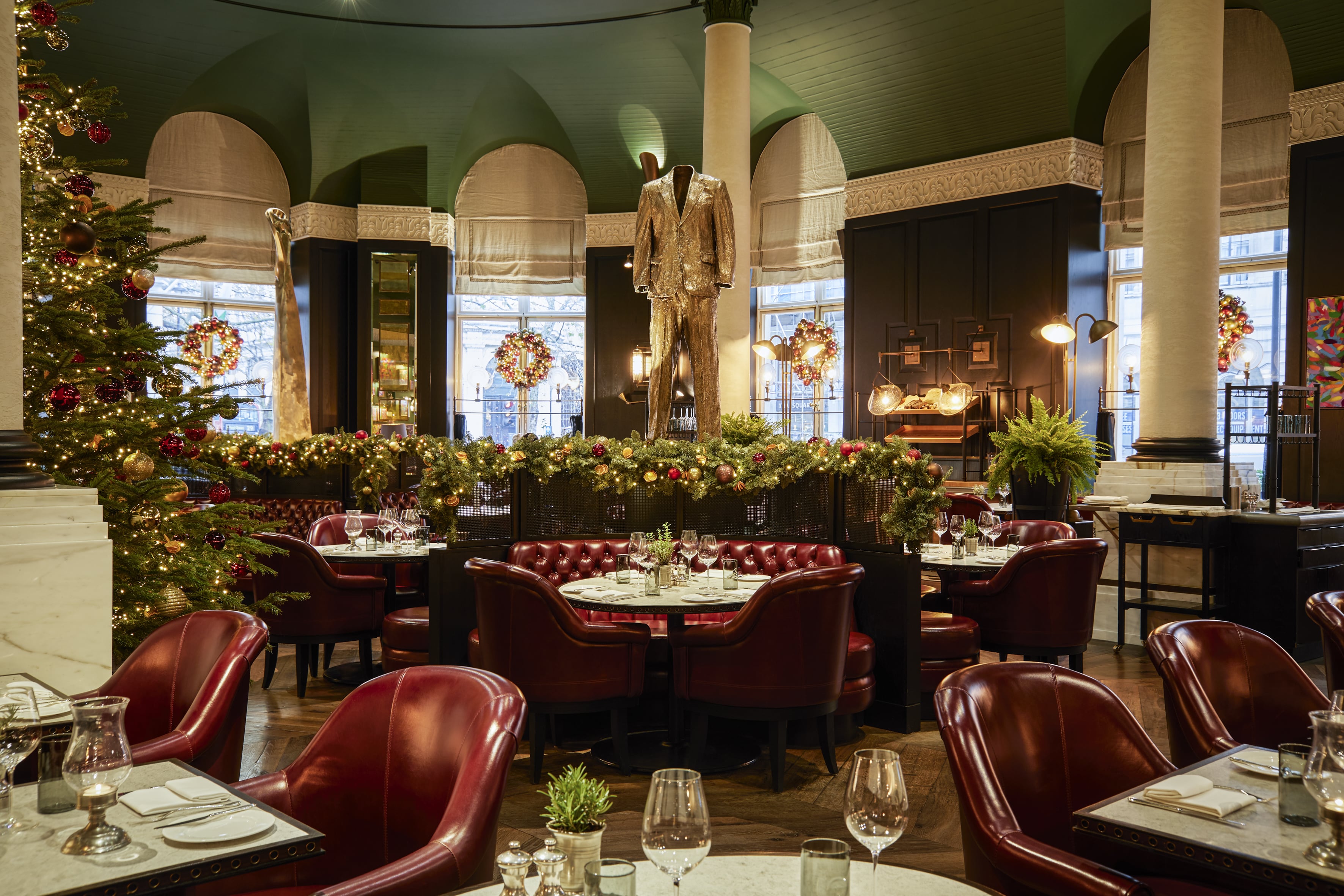 Kerridge's Bar & Grill decorated for Christmas