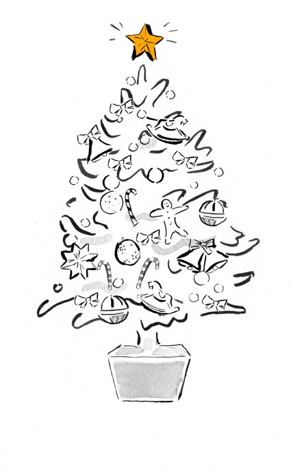 Illustration of a Christmas tree