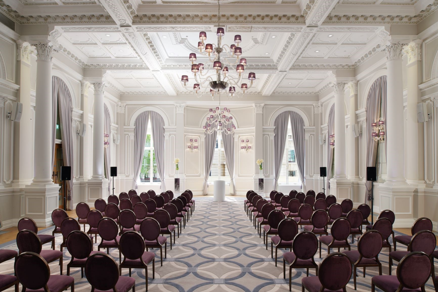 Theatre set up in the Ballroom