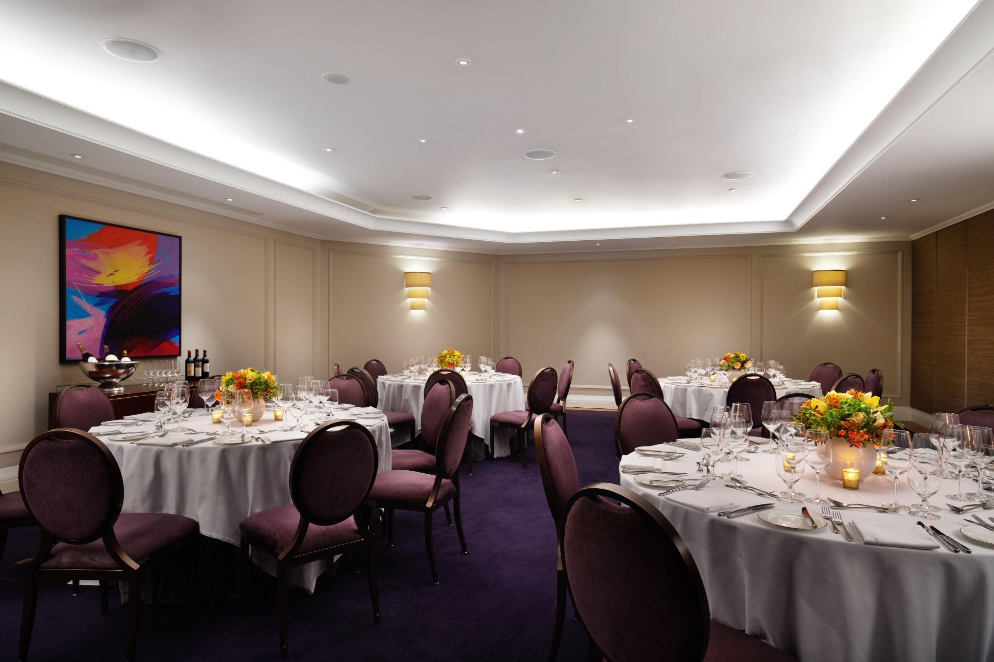 Banquet set up in the Nelson Room