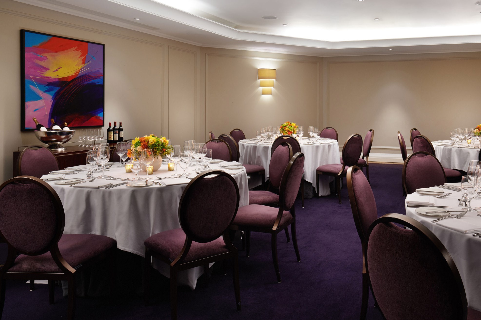 Banquet set up in the Nelson Room