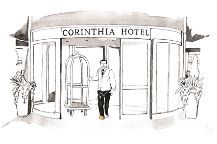 Corinthia-Prague-Doorman-Ilustration